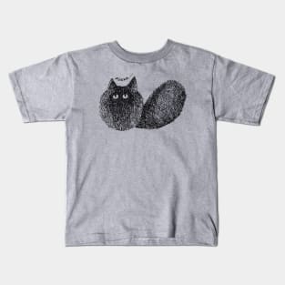 cute black cat Kids T-Shirt